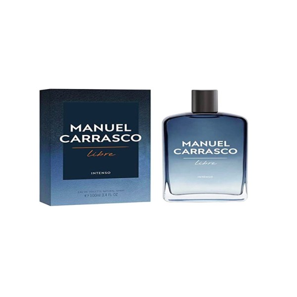 Puig Eau de Toilette Libre Intense de Manuel Carrasco de 100 ml, con vaporizador, con caja, para hombres