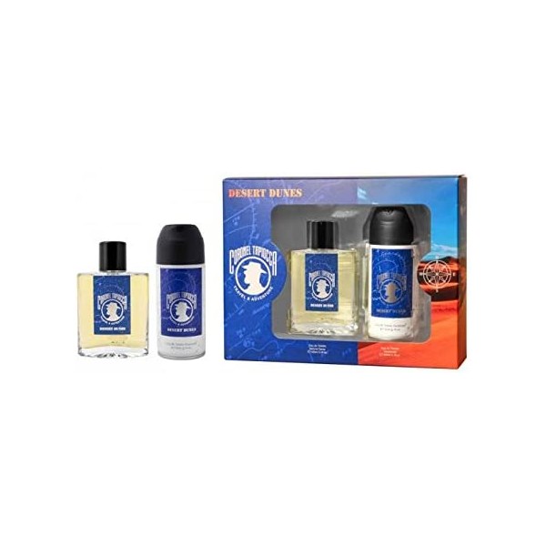 Coronel Tapioca Eau de Toilette Desert Dunes, de 100 ml con vaporizador, desodorante de 150 ml, estuche de colonia, para hombres
