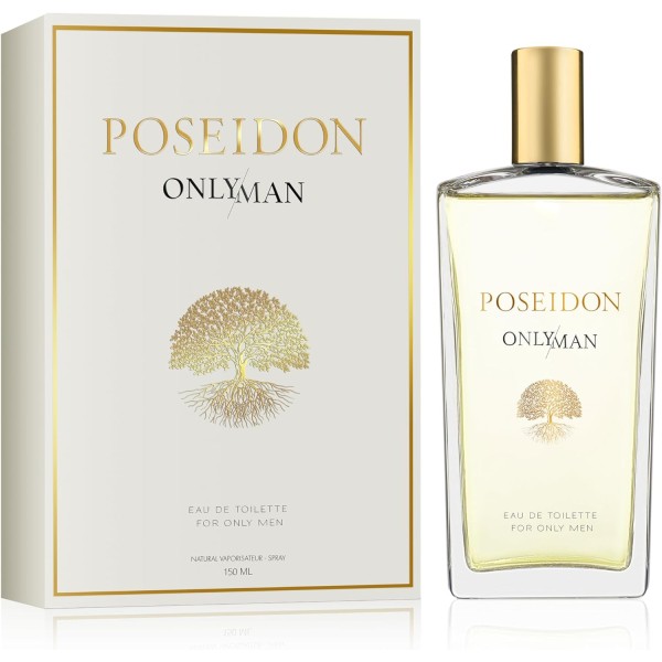 Poseidon Eau de Toilette Only Man, de 150 ml con vaporizador, con caja, para hombres