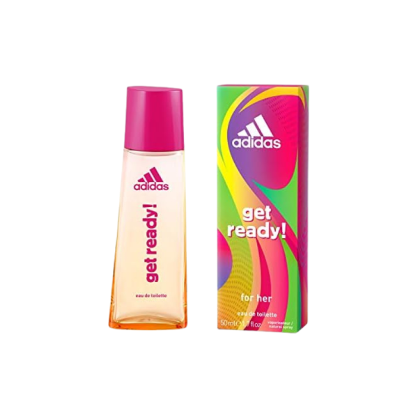 Tester Coty Eau de Toilette Get ready de Adidas, de 50 ml con vaporizador, con caja, para mujeres