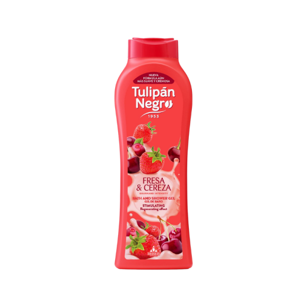 Briseis Gel de Baño Fresa & Cereza de Tulipán Negro, 650 ml, 1 unidad, cuidados corporales unisex