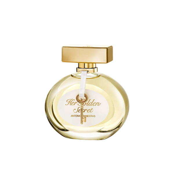 Puig Eau de Toilette Her Golden Secret de Antonio Banderas, de 80 ml con vaporizador, sin caja, para mujeres