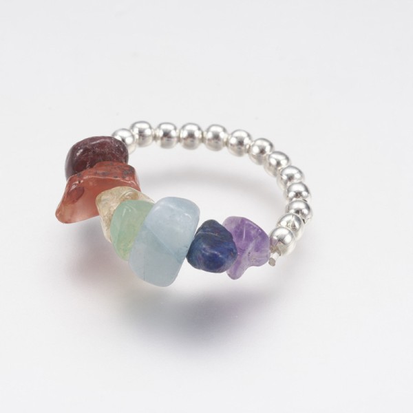 Anillo de los 7 chakras con minerales, 1 unidad