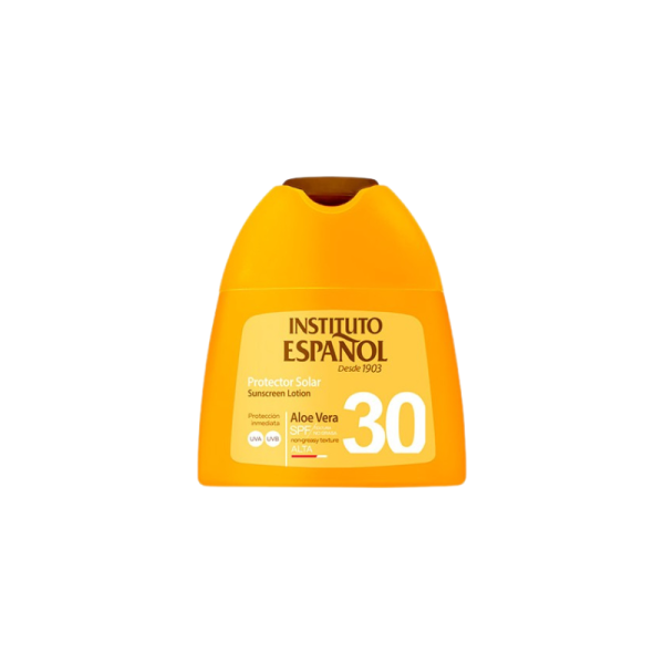 Instituto Español Loción protector solar aloe vera SPF 30, 1 unidad, protección solar corporal