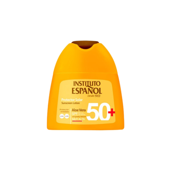 Instituto Español Loción protector solar aloe vera SPF 50, 1 unidad, protección solar corporal