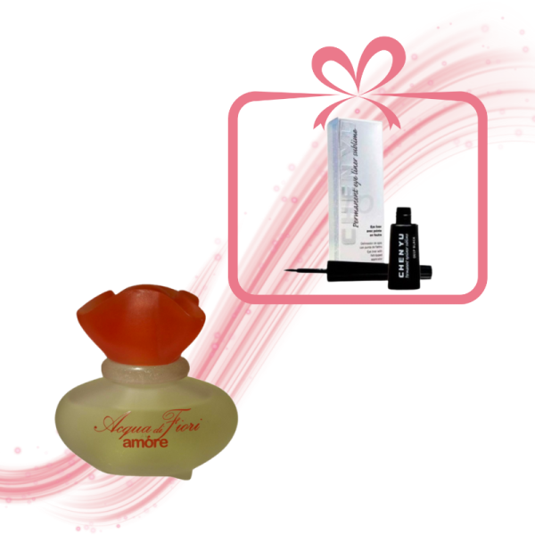 Pack Acqua di Fiori Eau de Toilette Amore, chen yu delineador pincel en color negro de regalo, para mujeres