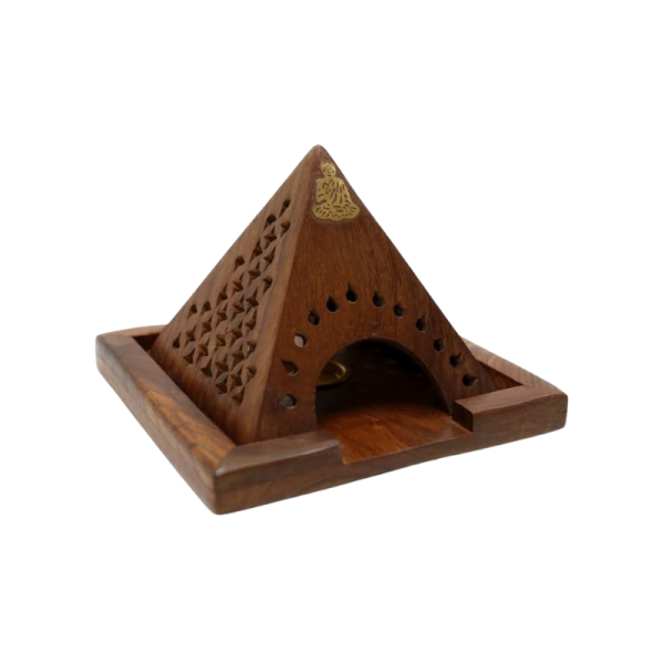 Quemador para inciensos pirámide con buda para conos, 1 unidad, decoración para el hogar