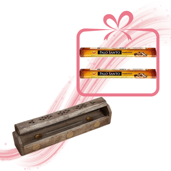 Incensario de madera para Conos y varillas, 2 cajitas Palo Santo de SAC, 20 varillas por cajita, decoración para el hogar
