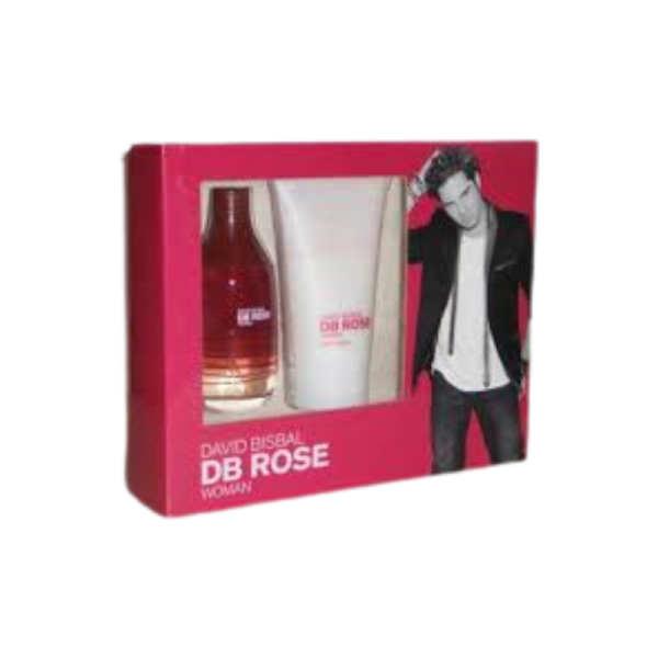 Puig Eau de Toilette DB Rose de David Bisbal, de 100 ml con vaporizador, body milk 150 ml, estuche de colonia, para mujeres