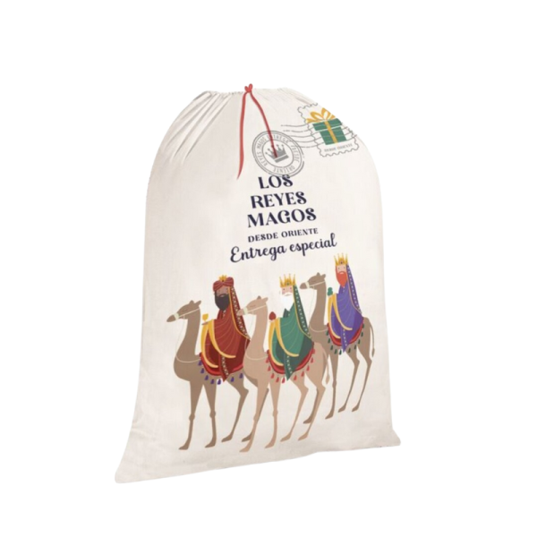 Saco de los Reyes Magos desde Oriente, 1 unidad, saco para entregar regalos