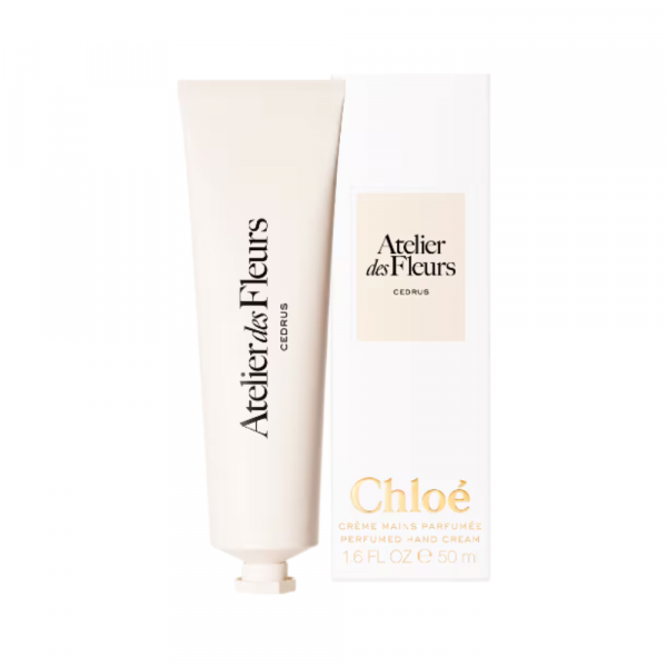 Chloe Crema de Manos Atelier des Fleurs Cedrus de 50 ml, 1 unidad, con caja, cuidado para las manos para mujeres