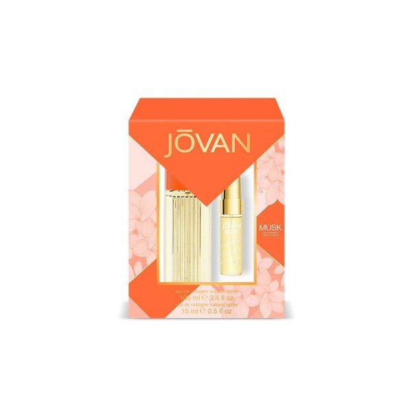 Jovan Eau de Toilette Musk, de 100 ml con vaporizador, con edt de 15 ml vapo, estuche de colonia, para mujeres