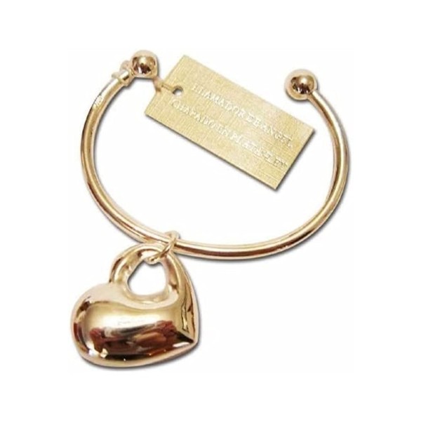 Coloniastock Llamador de Ángel Corazón Bañado en plata, Bola de Sonido 30 mm de diámetro, pulsera abierta, pulseras para mujer